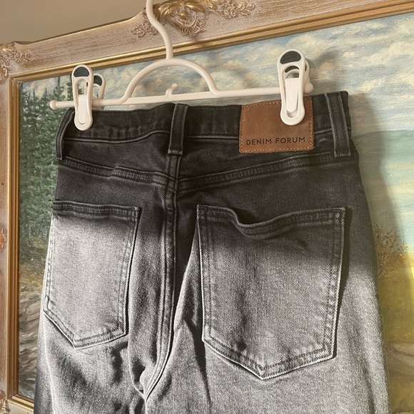 DENIM FORUM THE YOKO HIGH RISE SLIM 28L sz23 Charcoal High-Rise Jeans - Picture 5 of 9